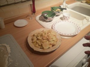 The apples in the tart