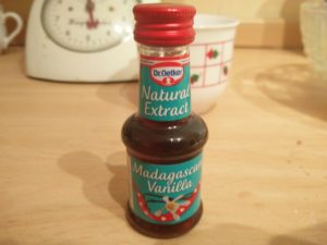 A bottle of vanilla extract