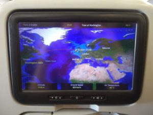 The flight map showing statistics after 30 minutes of flight time