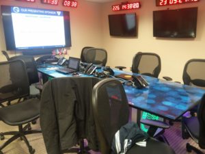 The main tabel in the CyberPatriot Operations Center office