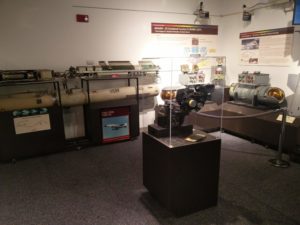 A view of the exhibits in the electro-optical gallery